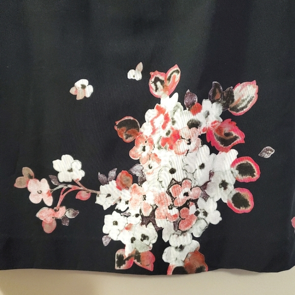 Milly - Black and Pink Floral Occasion Dress - Size 4 - Picture 8 of 13